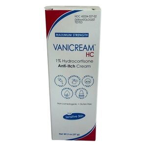 Vanicream Hydrocortisone Anti Itch Cream for Sensitive Skin 2 oz New